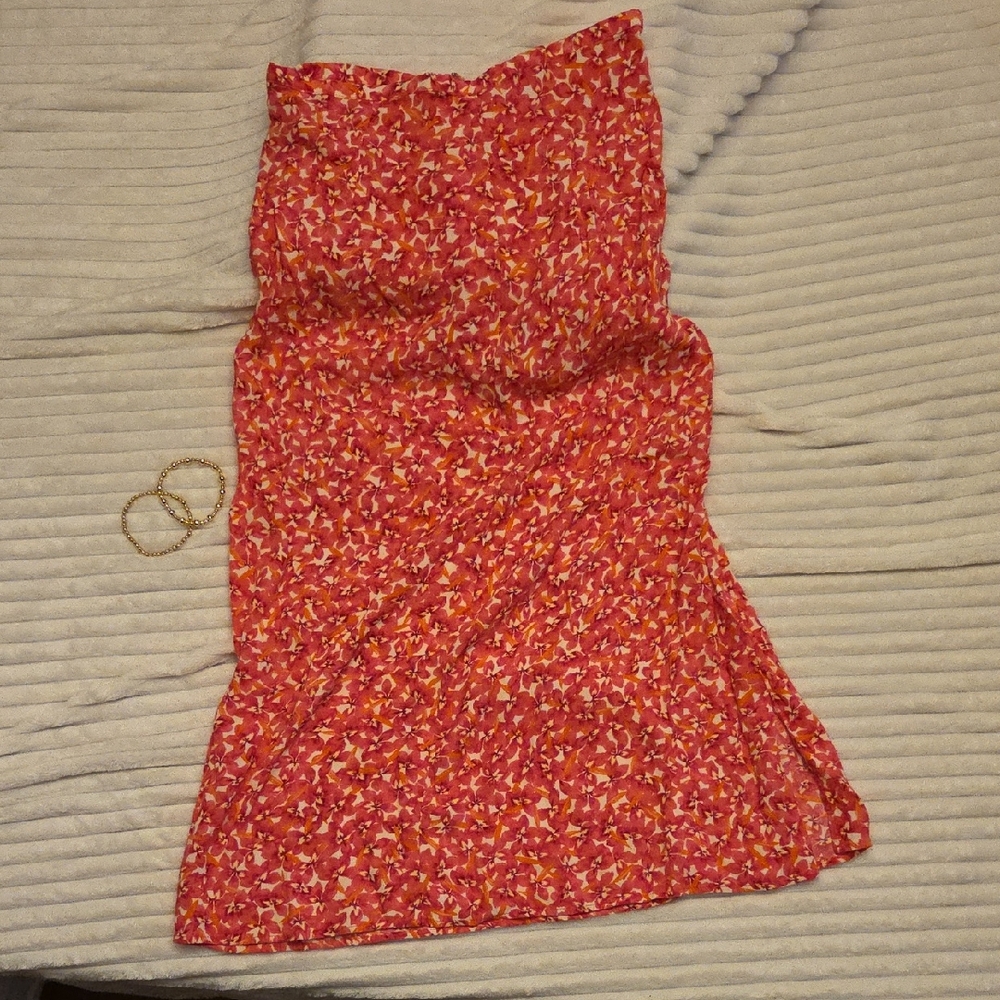 Pink Floral Skirt